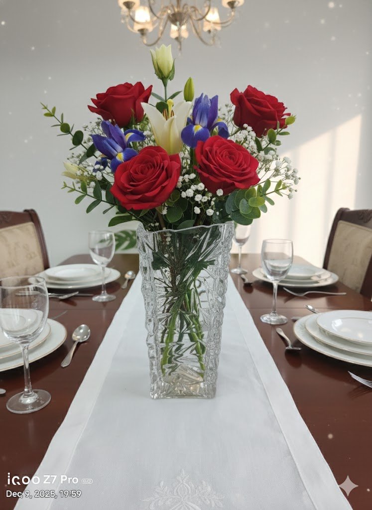 Heavy  Heamend Design Glass Vase