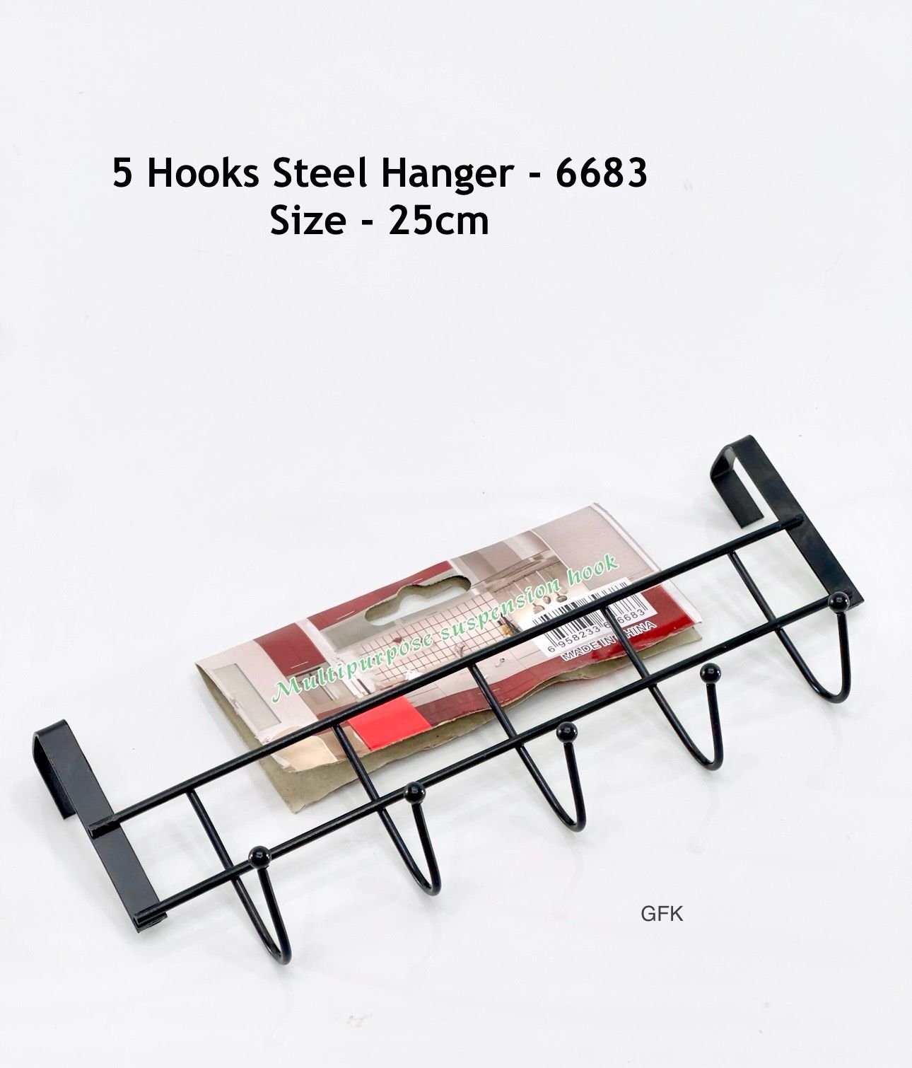 Over The Door 5 Hook Steel Hanger
