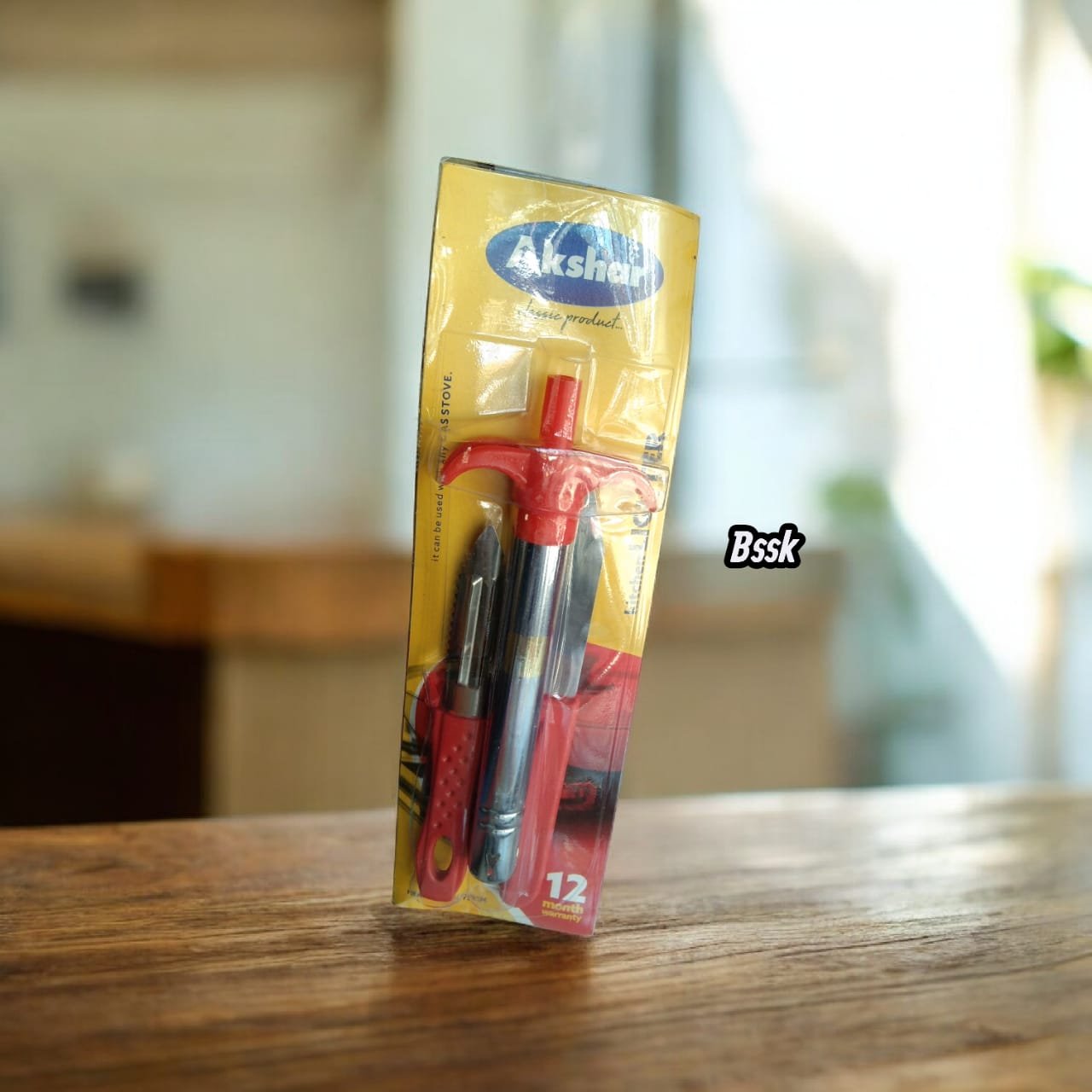 Akshar Gas Lighter Knife Peeler Combo Set