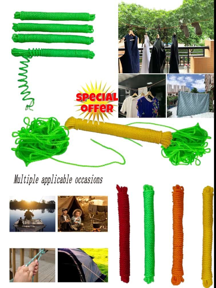  Multi-purpose Nylon or Polypropylene Utility Rope/Clothesline.