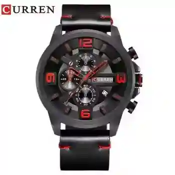 CURREN OFFICIAL LEATHER STRAP WATCHES FOR MEN