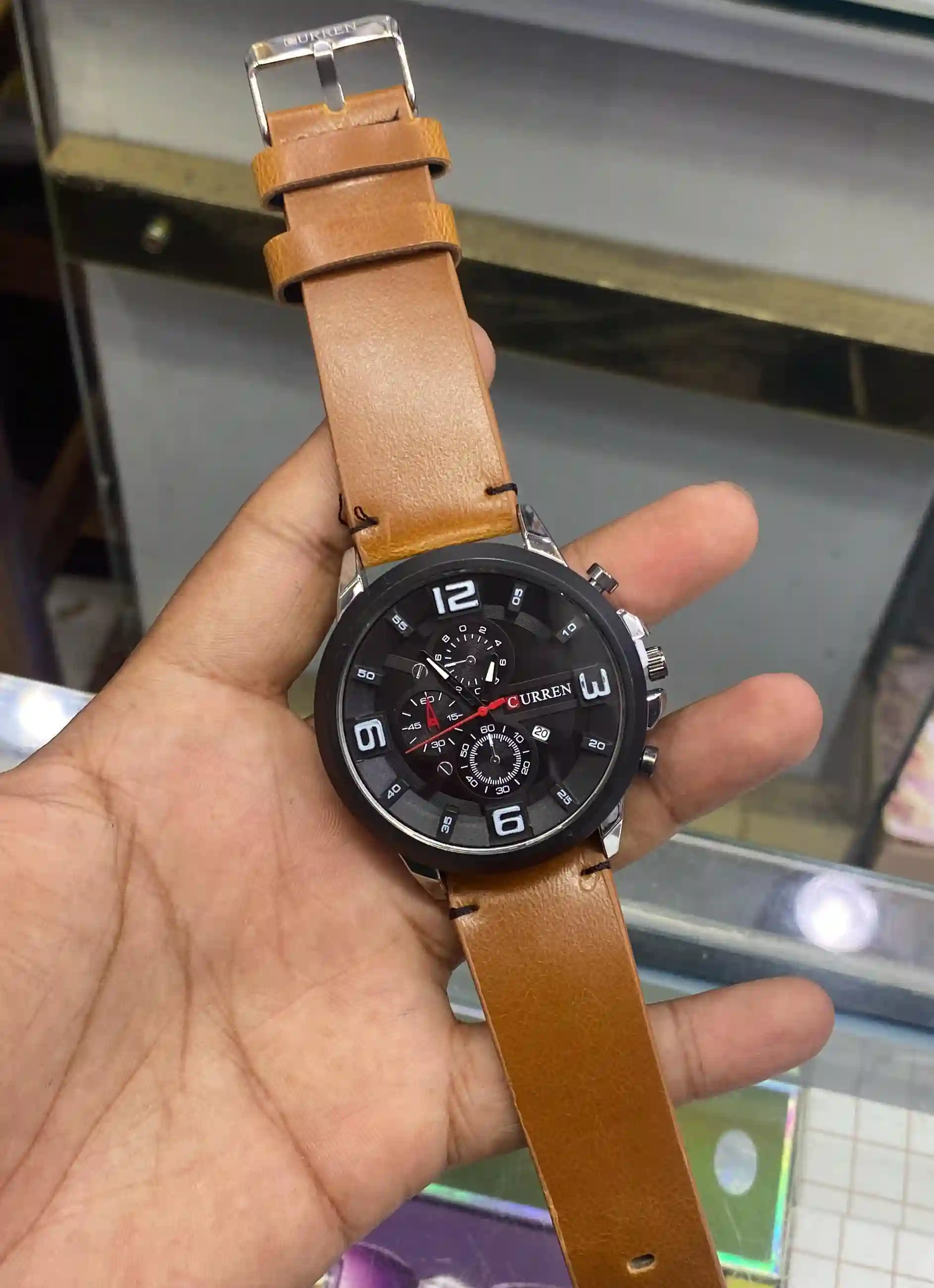 CURREN OFFICIAL LEATHER STRAP WATCHES FOR MEN