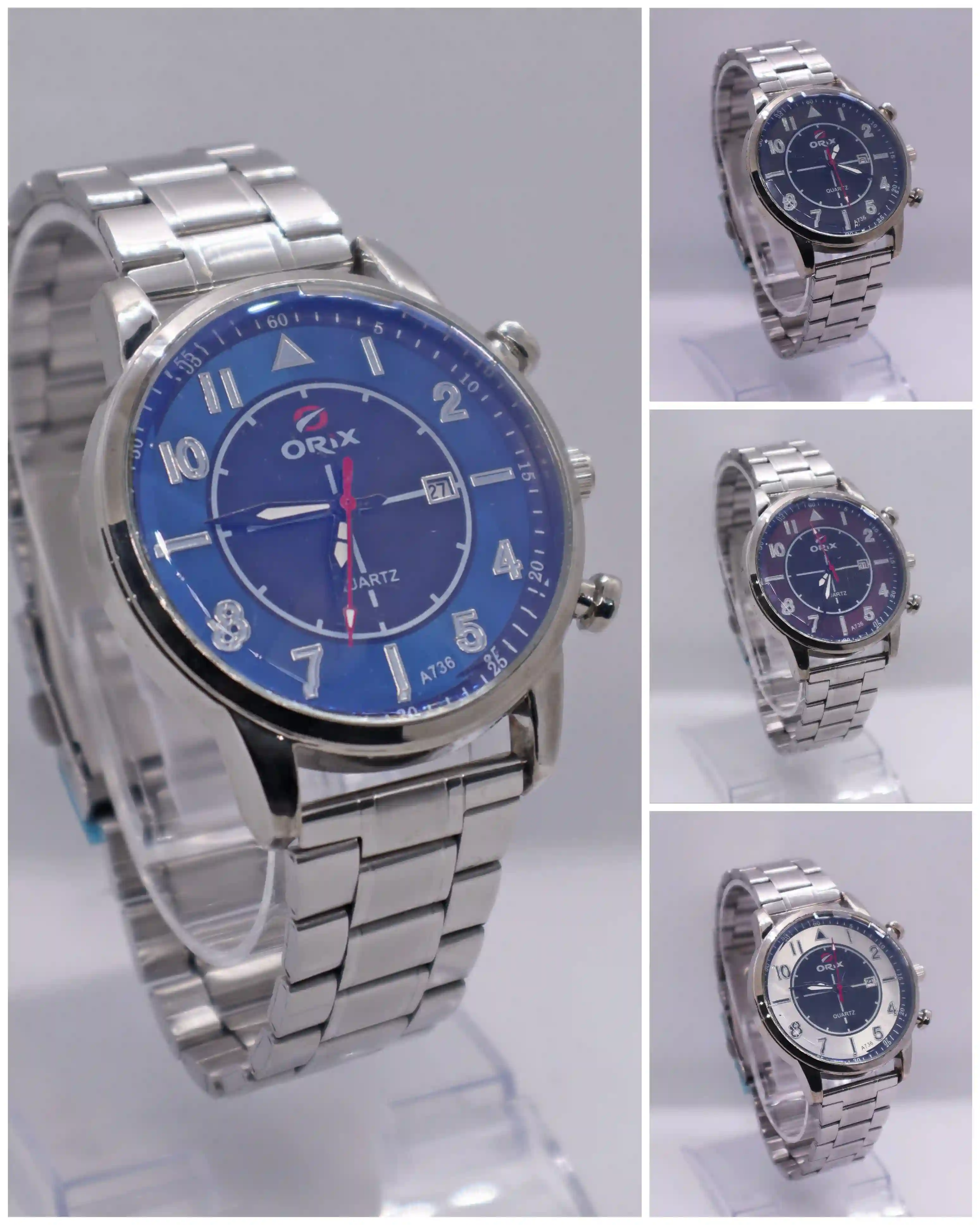 ORIX BRAND STEEL WATCHES WITH DATE FOR MEN