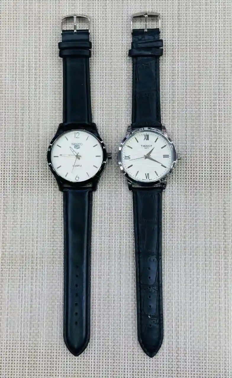 Leather watch Gents
