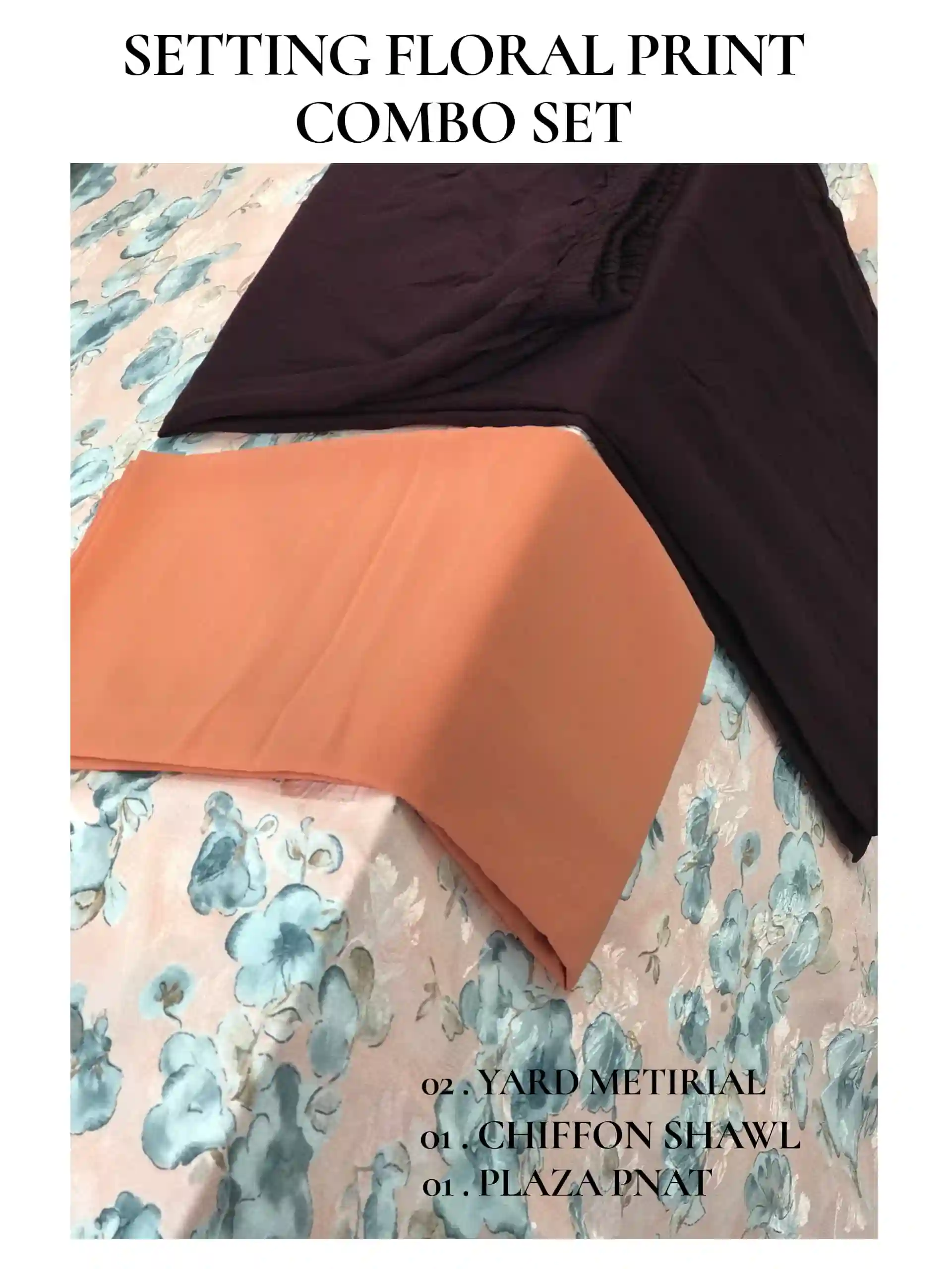 SETTING FLORAL PRINT COMBO SET