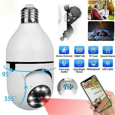 360° 5G Panaroma smart bulb cctv camera wifi