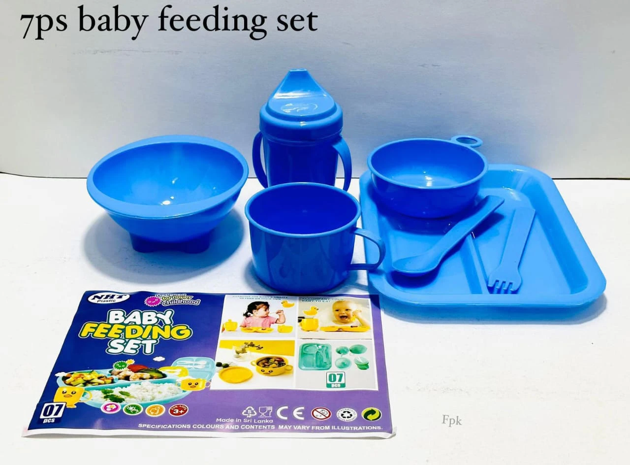 7 Pcs Plastic Baby Feeding Set
