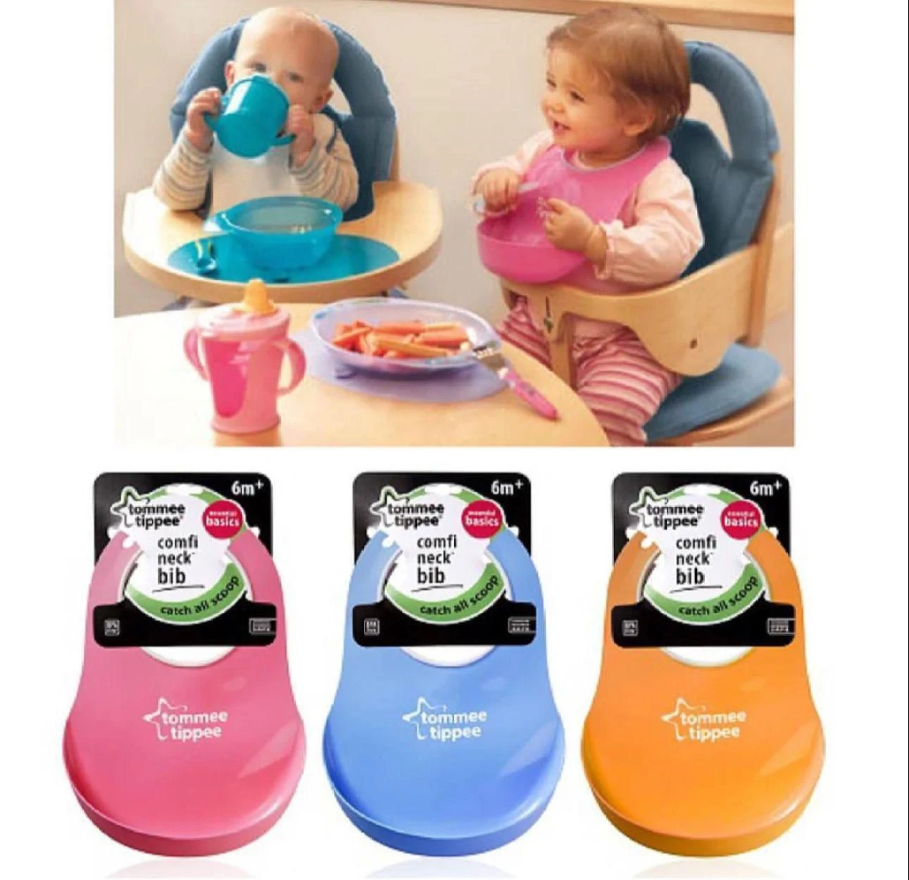NHT "The Perfect Feeding Bibs" (Plastic/Silicone Bibs)