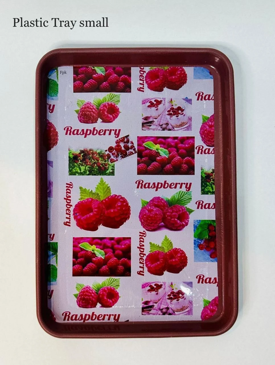 Small Fruit Print Plastic Serving Tray (20 × 30 cm)