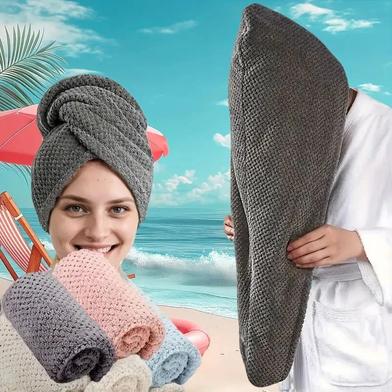 Microfiber Hair Drying Towel Wrap 