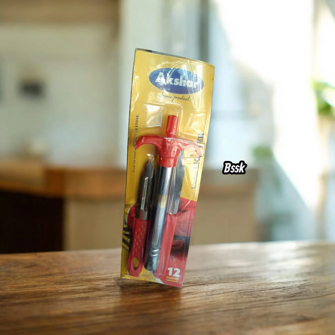 Akshar Gas Lighter Knife Peeler Combo Set