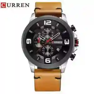 CURREN OFFICIAL LEATHER STRAP WATCHES FOR MEN