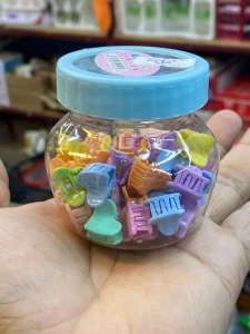 Cute Mini Candy-Color Hair Claw Jar
