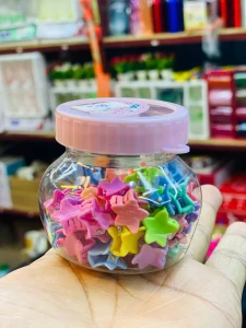Cute Mini Candy-Color Hair Claw Jar
