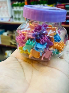 Cute Mini Candy-Color Hair Claw Jar