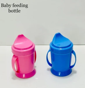 Plastic Baby Sipper Cup with Handles and Lid