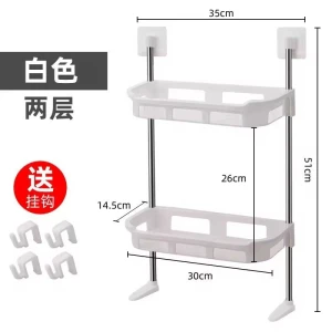 Two-tier over-the-toilet storage rack