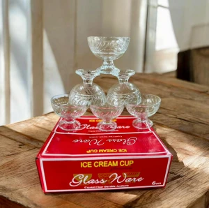 6-Piece Glass Ice Cream Cup Set