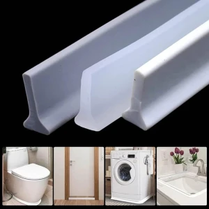 1Meter Bathroom Water Stopper Silicone Retaining Strip Water Shower Dam Flood Barrier Dry and Wet Separation Blocker