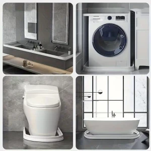 1Meter Bathroom Water Stopper Silicone Retaining Strip Water Shower Dam Flood Barrier Dry and Wet Separation Blocker