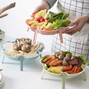 Creative Stackable Flower Plate, Dish Dessert Plate 